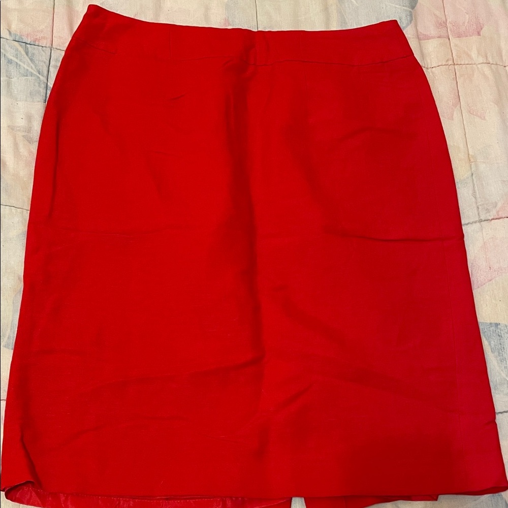 Calvin Klein Vibrant Red Pencil Skirt